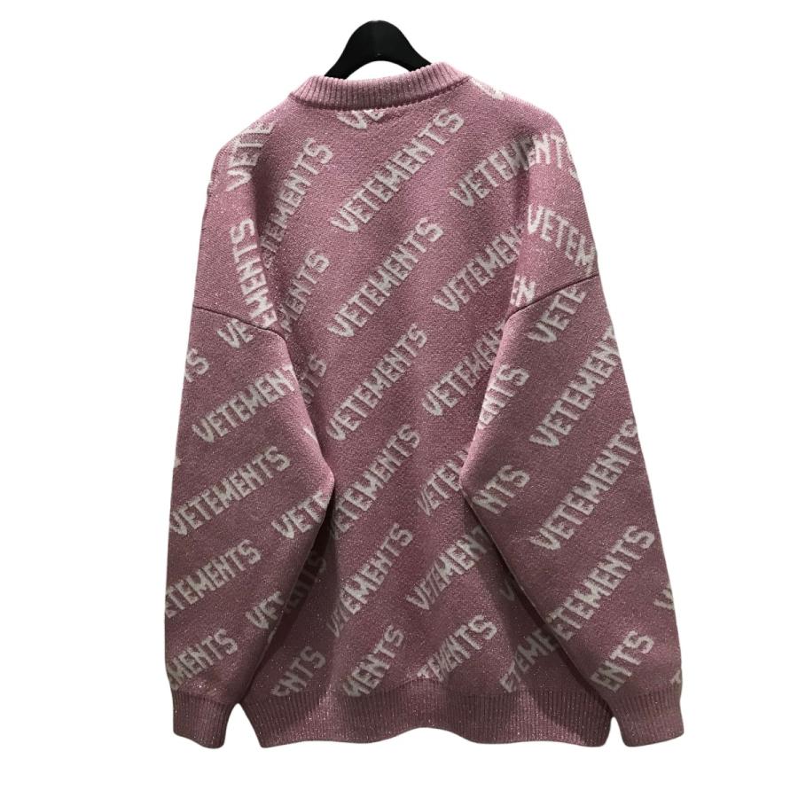 【値下げ】VETEMENTS モノグラムメタリックニット UE54KN220P ピンク サイズ：M (銀座店)_1