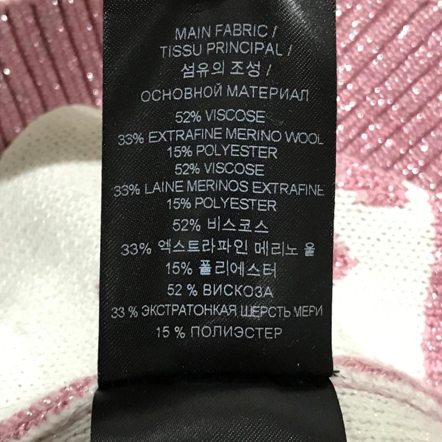 【値下げ】VETEMENTS モノグラムメタリックニット UE54KN220P ピンク サイズ：M (銀座店)_6