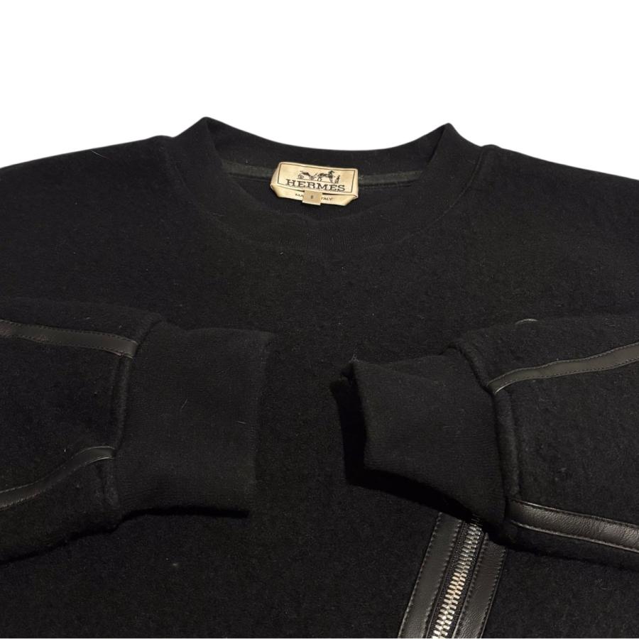 HERMES 【値下げ】HERMES ニットスウェット 32-5732 ブラック サイズ
