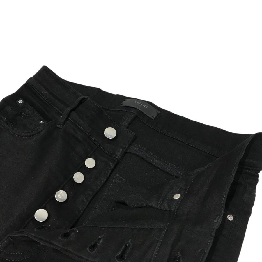 AMIRI ダメージ加工 ブラックデニム 31 AMIRI（アミリ） 【値下げ】AMIRI ダメージデニムパンツ ブラック