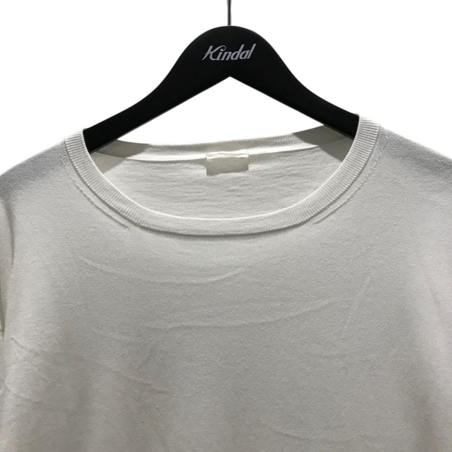 COMOLI コモリ 23SS 18Gクルーネックニット ホワイト COMOLI コモリ 23SS 18Gクルーネックニット ホワイト
