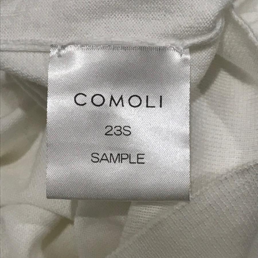 COMOLI コモリ 23SS 18Gクルーネックニット ホワイト COMOLI コモリ 23SS 18Gクルーネックニット ホワイト