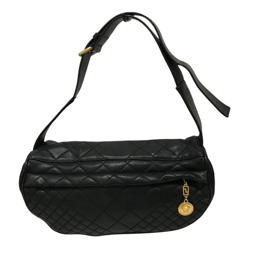 【値下げ】VERSACE レザーキルティングバッグ ブラック (EC)_2