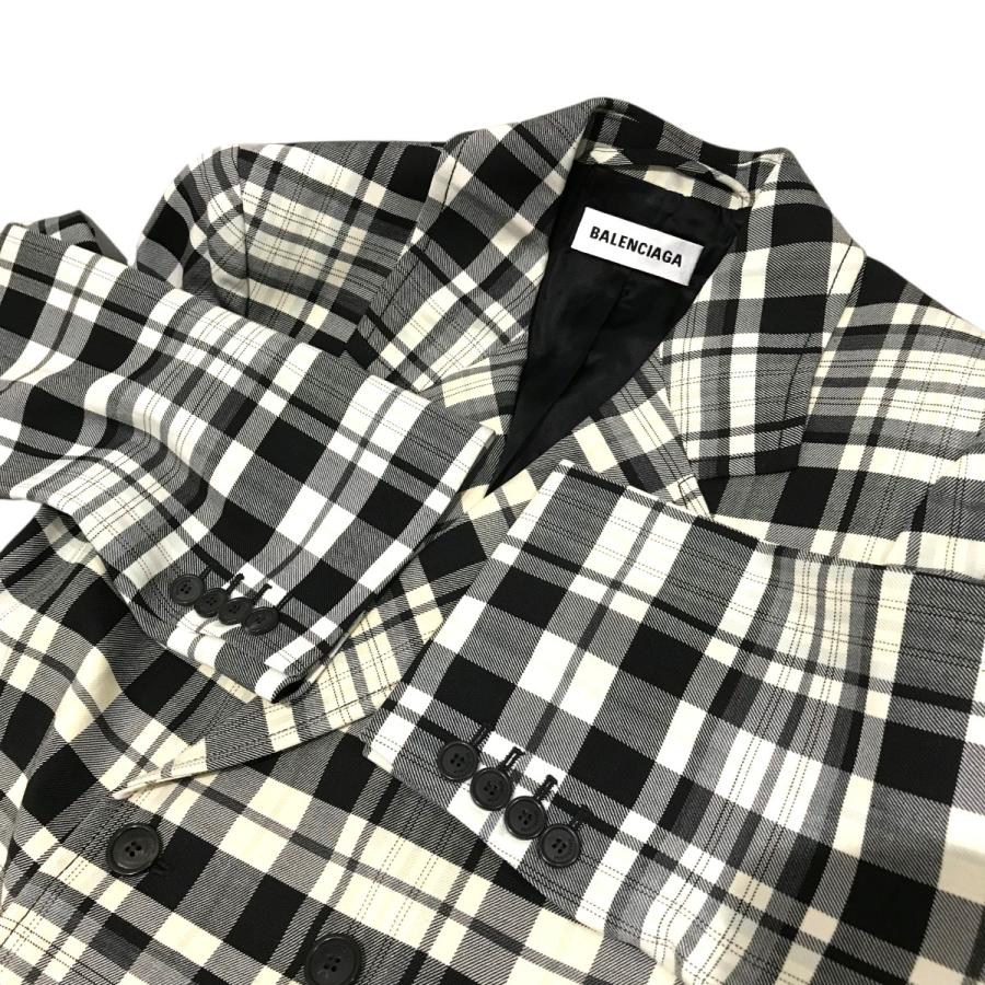 BALENCIAGA（バレンシアガ） ダブルブレストチェックコート 528625