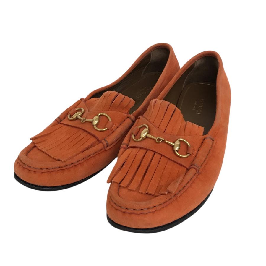 GUCCI（グッチ） スウェードビットタッセルローファー オレンジ サイズ