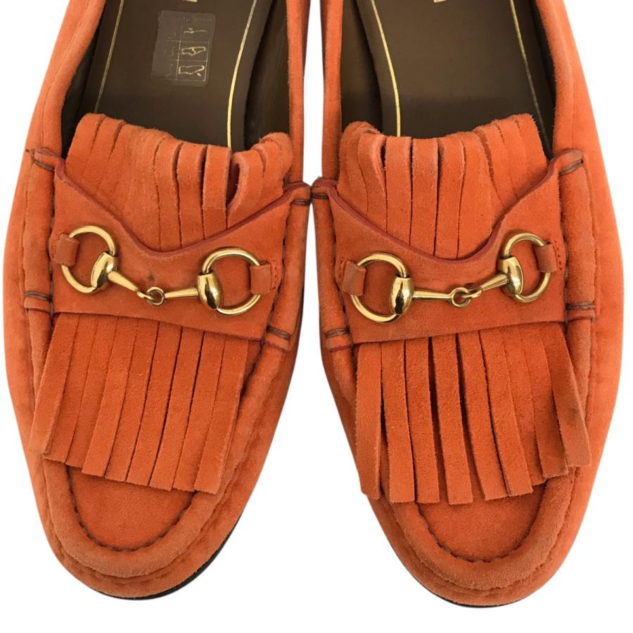 GUCCI（グッチ） スウェードビットタッセルローファー オレンジ サイズ