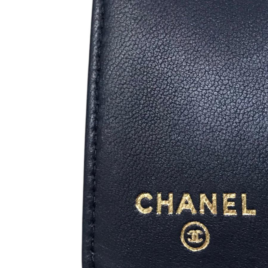 CHANEL ネイビー レザー キーケース CHANEL（シャネル） 【ダイヤモンドココ】 キーケース ネイビー