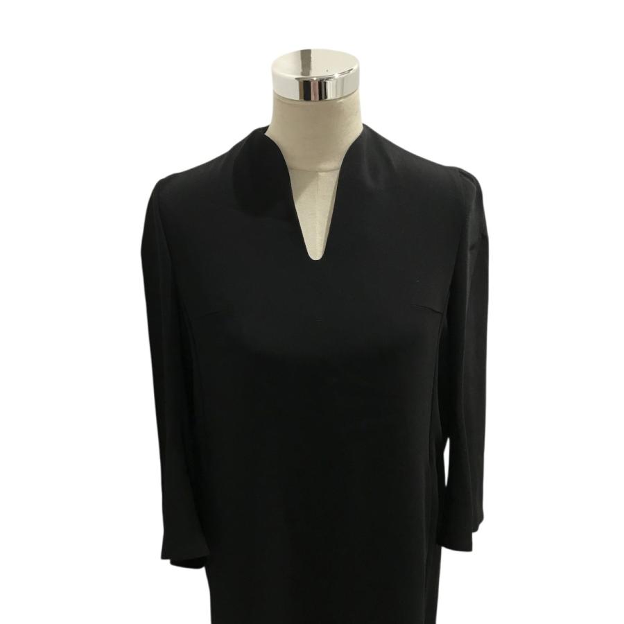 値下げ】mame kurogouchi 【Acetate Polyester V-Neck Dress】 Vネック