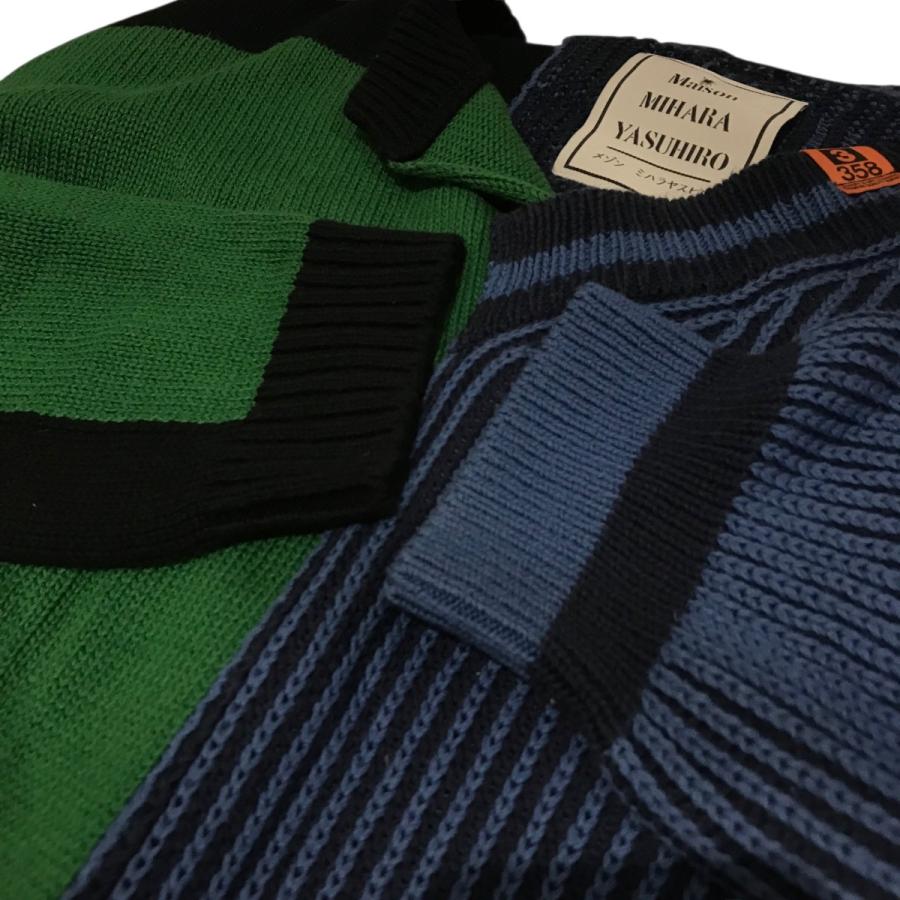 Maison MIHARA YASUHIRO ニット・セーター F 緑 【古着】【中古】 中古・古着通販】MIHARA YASUHIRO (ミハラヤスヒロ) bleached knit