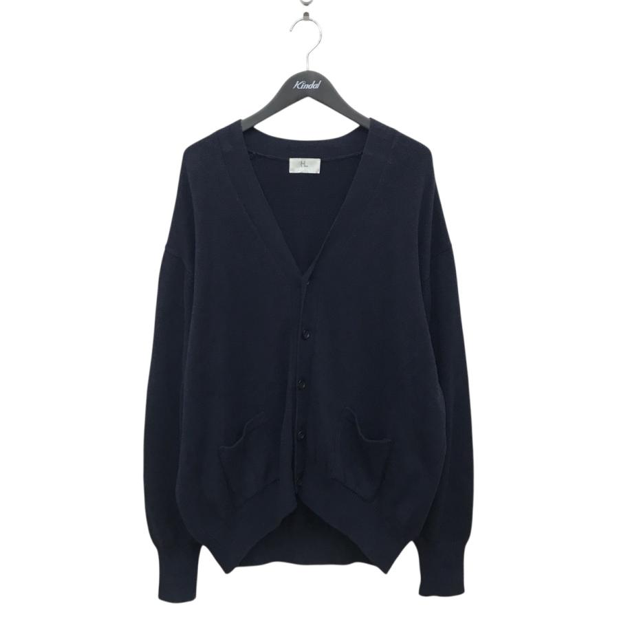 HERILL ニットカーディガン サイズ2 値下げ】HERILL 25SS ニットカーディガン 25-080-HL-8000-10 ネイビー