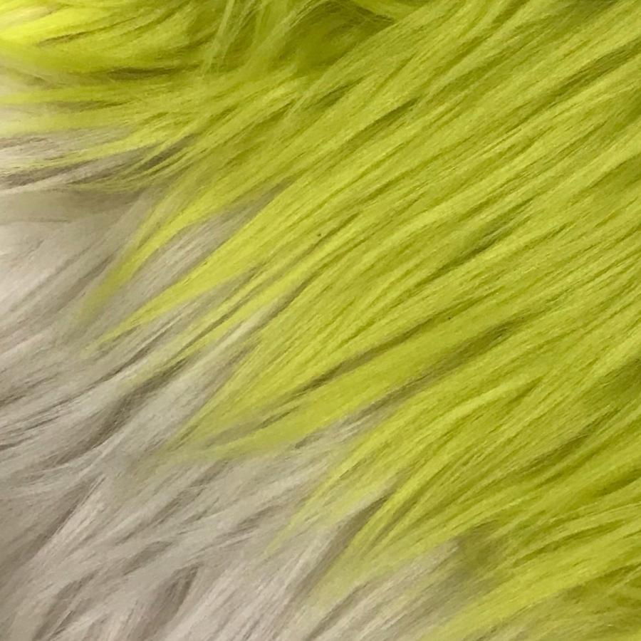 GUCCI（グッチ） フェイクファーマフラー ネイビー×ホワイト×イエロー