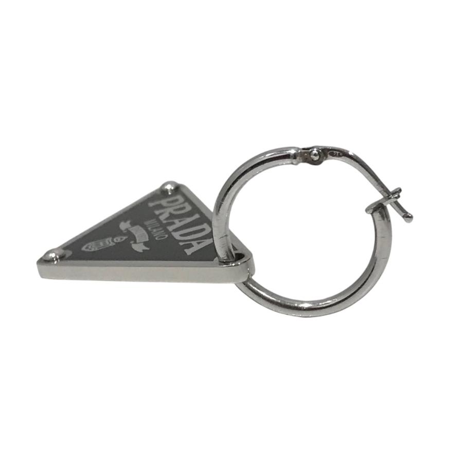 【値下げ】PRADA トライアングル ロゴ プレート ピアス ブラック (銀座店)_3
