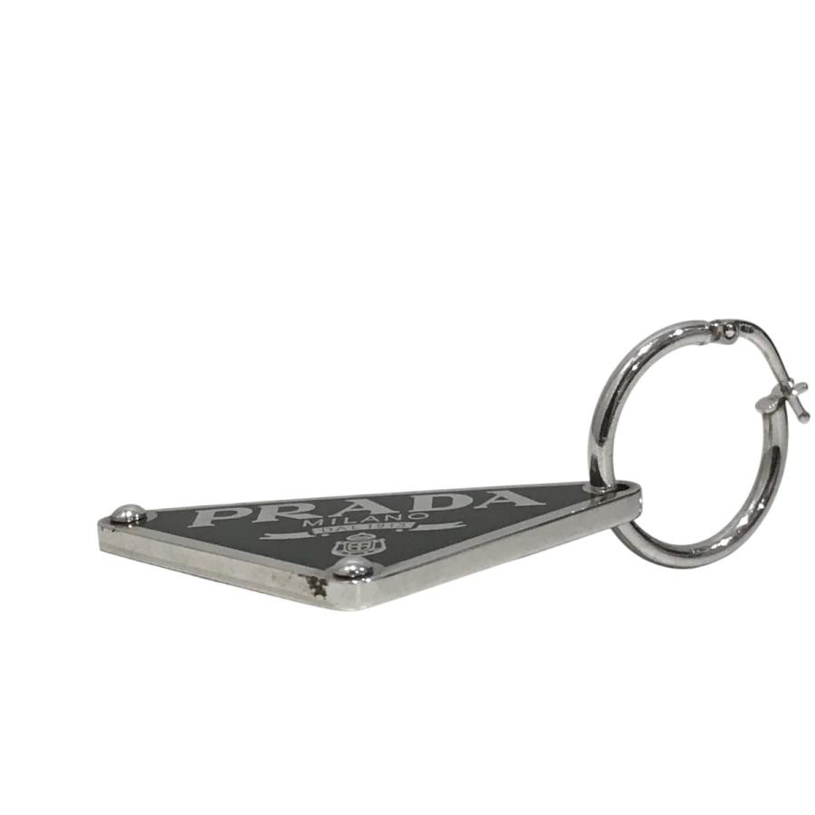 【値下げ】PRADA トライアングル ロゴ プレート ピアス ブラック (銀座店)_4
