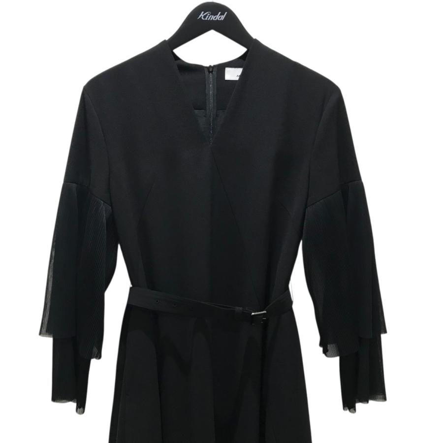 AKIRANAKA（アキラナカ） 【Tiia pleats sleeve dress BK】 袖プリーツ 