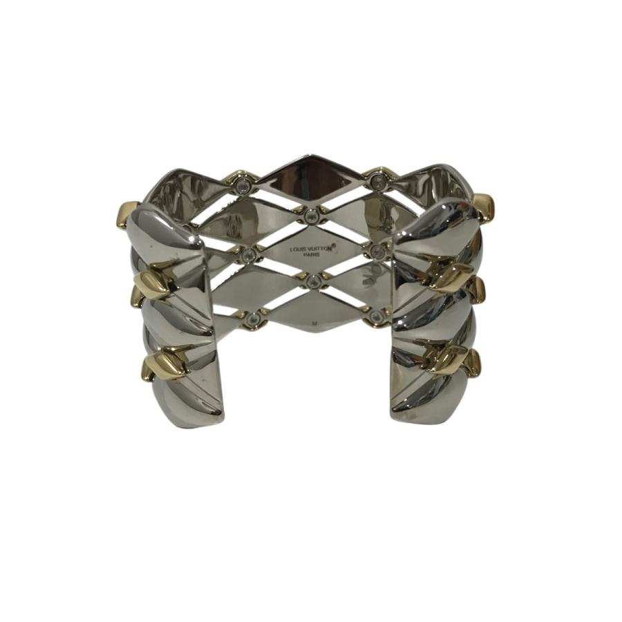 ルィヴィトン　バングル LOUIS VUITTON ルイヴィトン ロゴバングル R94057 ゴールド×シルバー