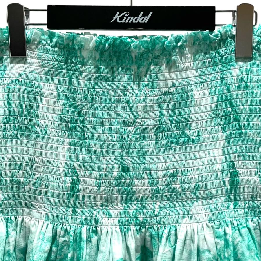 クリスチャンディオール Christian Dior 【Aquamarina Sauvage Skirt】 フリルスカート 441J99A3877 ホの画像
