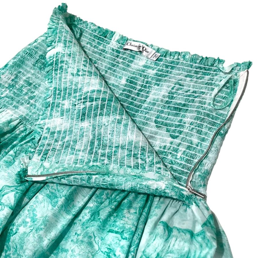 クリスチャンディオール Christian Dior 【Aquamarina Sauvage Skirt】 フリルスカート 441J99A3877 ホの画像