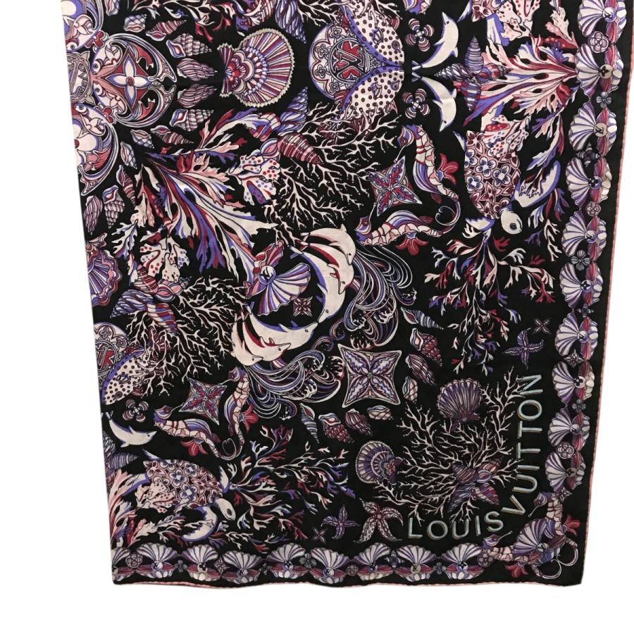 LOUIS VITTON カシミヤシルクショール PINK louis-vuitton-monogram-shine-