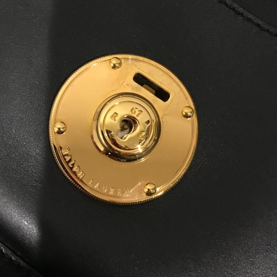 ラルフローレン リッキー ドローストリング バッグ レザー ２WAY ブラック Ralph Lauren - ラルフローレン リッキー ドローストリング バッグ