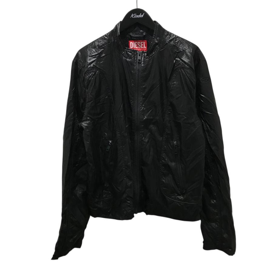 48 ディーゼルジャケット DIESEL（ディーゼル） ナイロンバイカージャケット J-CLAYS ブラック