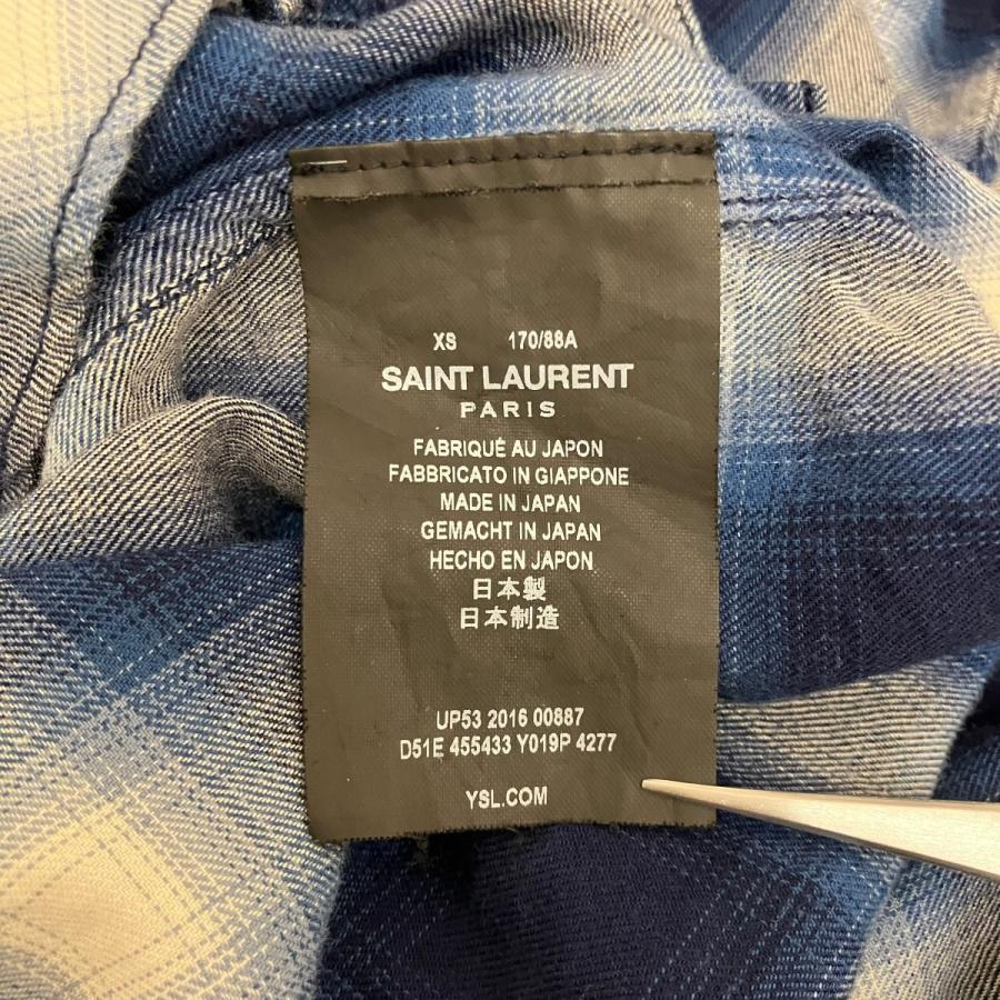 サンローランパリ Saint Laurent Paris オンブレチェックウエスタン