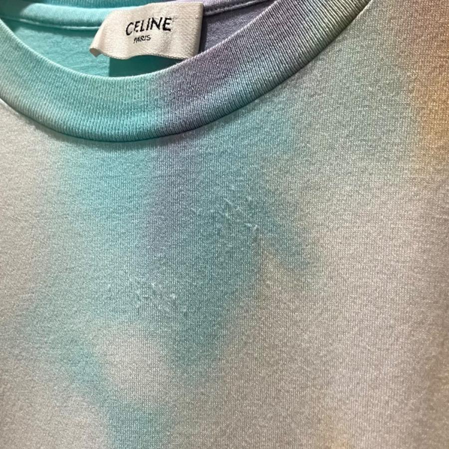 CELINE セリーヌ　スタッズ　カットソー 新品CELINEセリーヌ 黒赤スタッズ ロゴビジュー装飾半袖Tシャツ メンズ