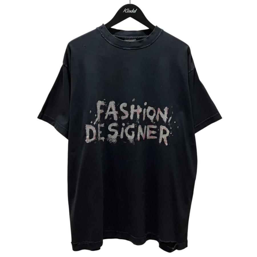 BALENCIAGA（バレンシアガ） ダメージ加工Tシャツ 831305 ブラック