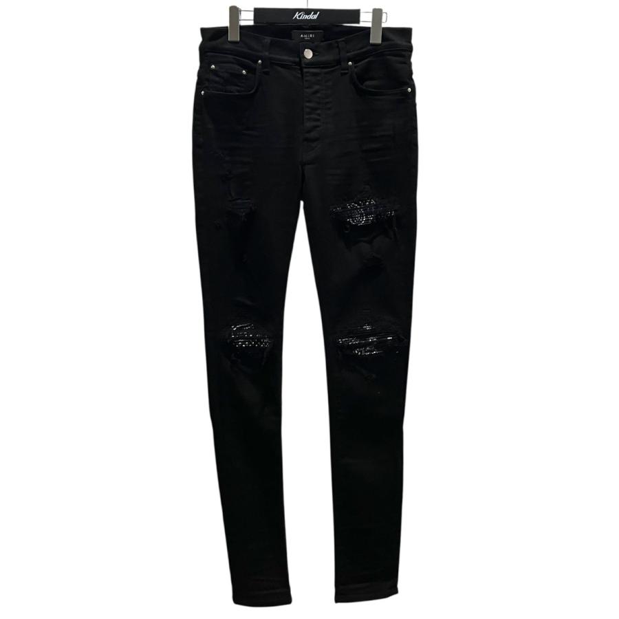AMIRI アミリ Clashed Skinny ジーンズ 黒 34 AMIRI（アミリ） 【Clashed Skinny Jean】 バイカーデニムパンツ