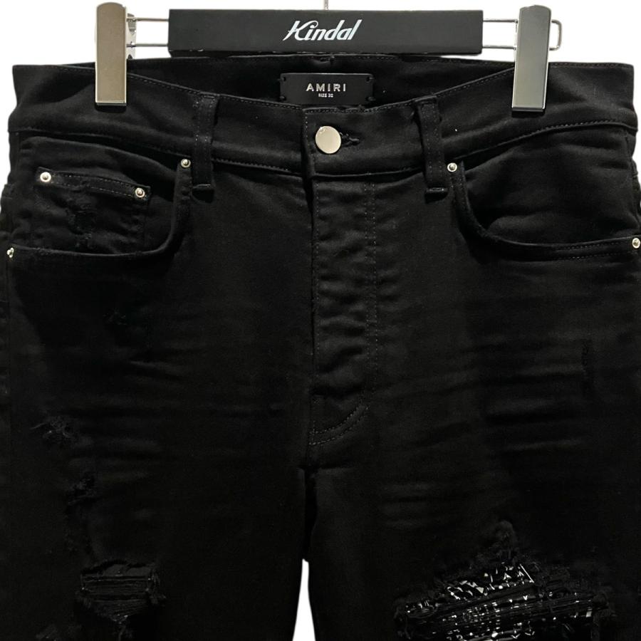AMIRI アミリ Clashed Skinny ジーンズ 黒 34 AMIRI（アミリ） 【Clashed Skinny Jean】 バイカーデニムパンツ