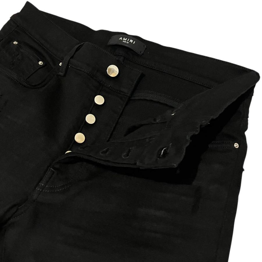AMIRI アミリ Clashed Skinny ジーンズ 黒 34 AMIRI（アミリ） 【Clashed Skinny Jean】 バイカーデニムパンツ