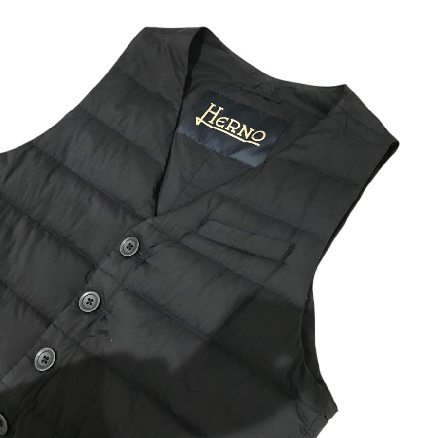 ヘルノ　ダウンベスト　46　ブラック HERNO（ヘルノ） ダウンベスト 46 ブラック メンズ : ZOZOTOWN Yahoo