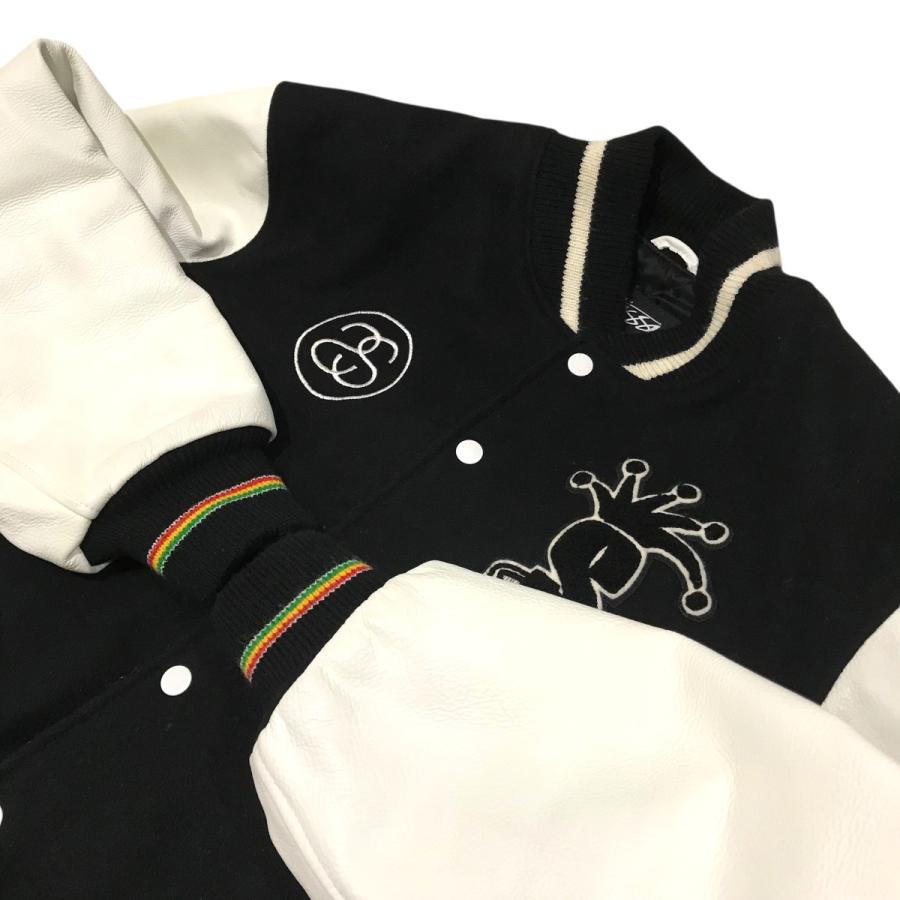 STUSSY（ステューシー） スタジャン ブラック×ホワイト サイズ：M