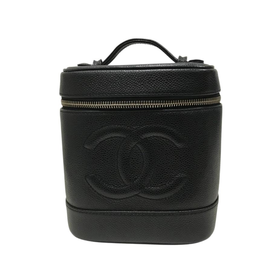 CHANEL キャビアスキン ポーチ CHANEL（シャネル） キャビアスキンバニティポーチ A01998 ブラック