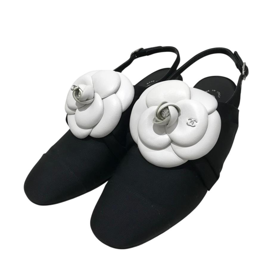 CHANEL（シャネル） カメリアスリングバックサンダル G45307 ブラック