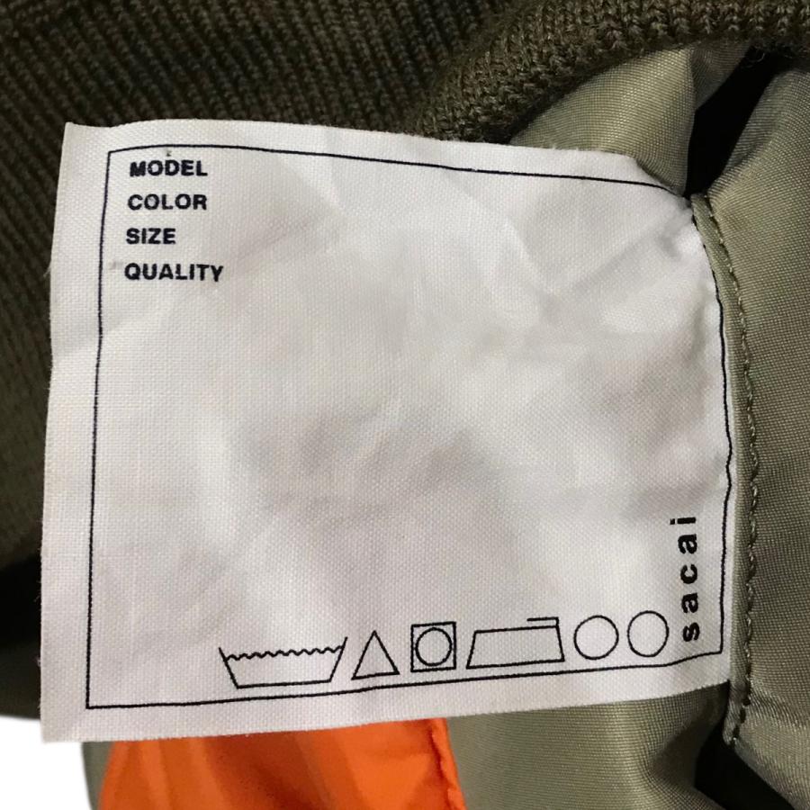 sacai（サカイ） 【SAMPLE品】 リバーシブルMA-1ジャケット オリーブ