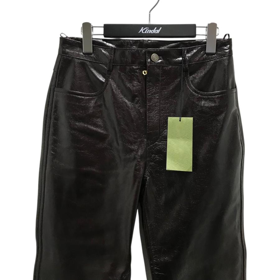 GUCCI（グッチ） レザーパンツ 713493 ブラウン サイズ：44 