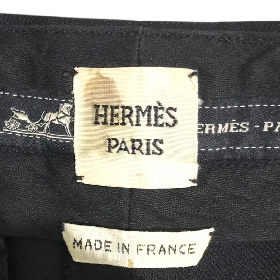 HERMES（エルメス） ワイドパンツ ブラック サイズ：38 : カインドオル