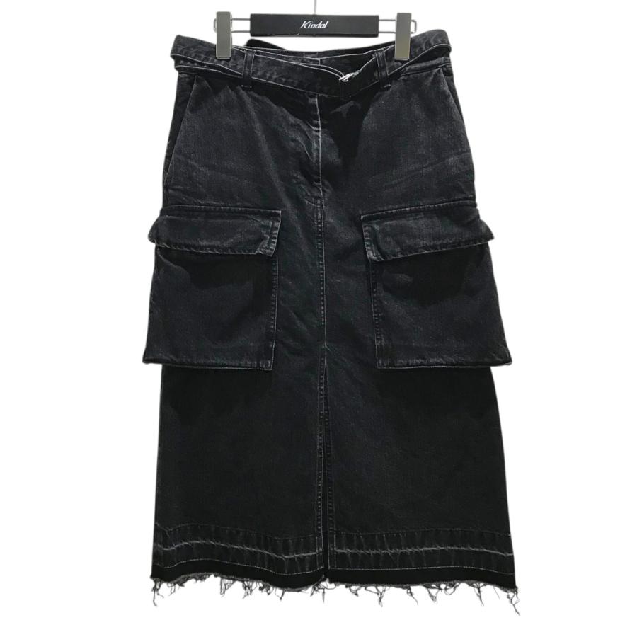 入手困難✨ サカイ sacai スカート シルク×カシミヤ カジュアル ブラック 関税・送料込】sacai アシンメトリー シアー シフォンスカート (sacai
