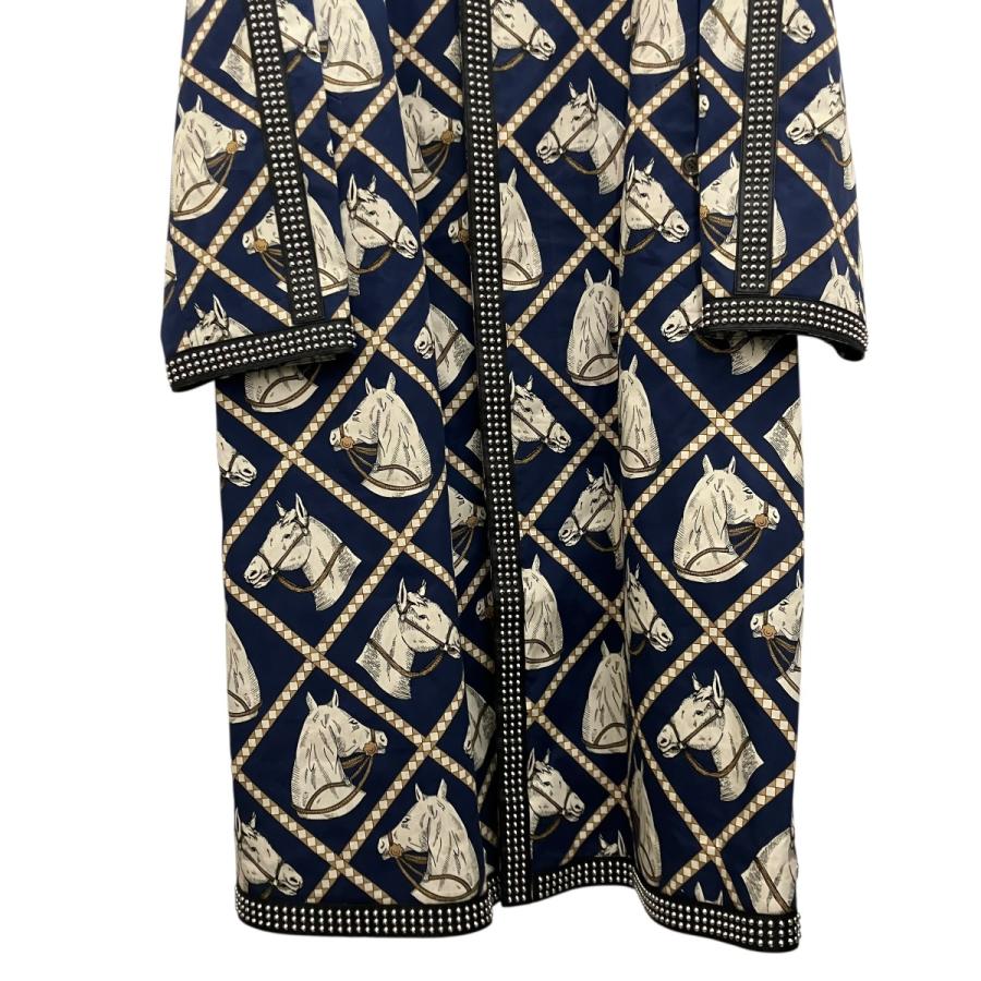 グッチ GUCCI スタッズステンカラーコート 716220 Z8A6L ブルー サイズ：48の画像