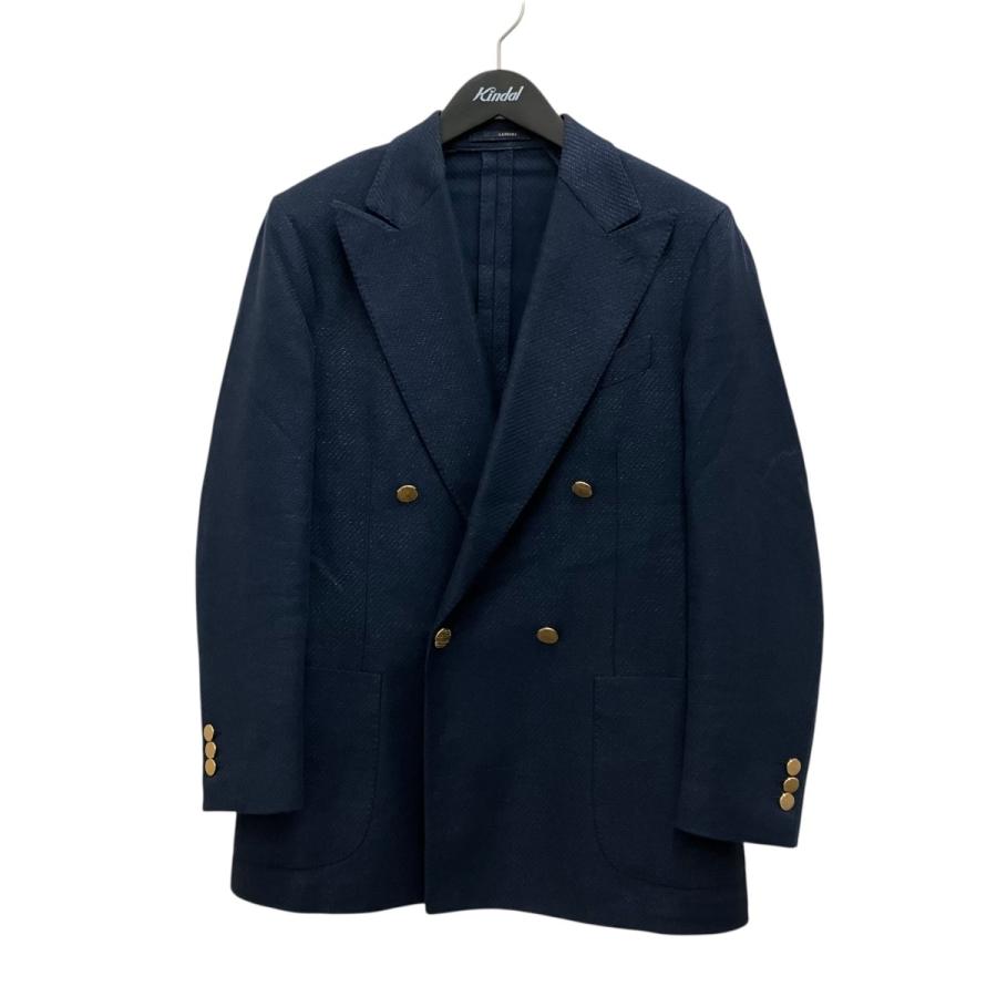 <極美品>LARDINI 金ボタン カシミヤ100% ダブルジャケット 46 金ボタンダブルジャケット スーツ