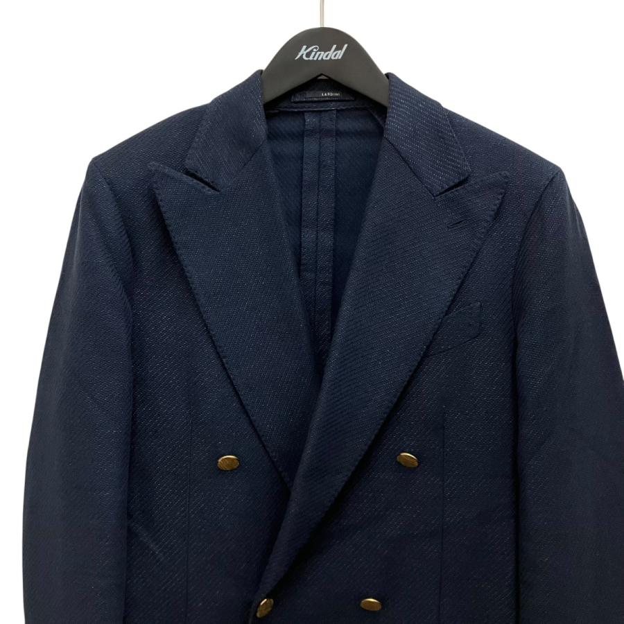 LARDINI（ラルディーニ） リネン混金ボタンダブルジャケット JV673AQ