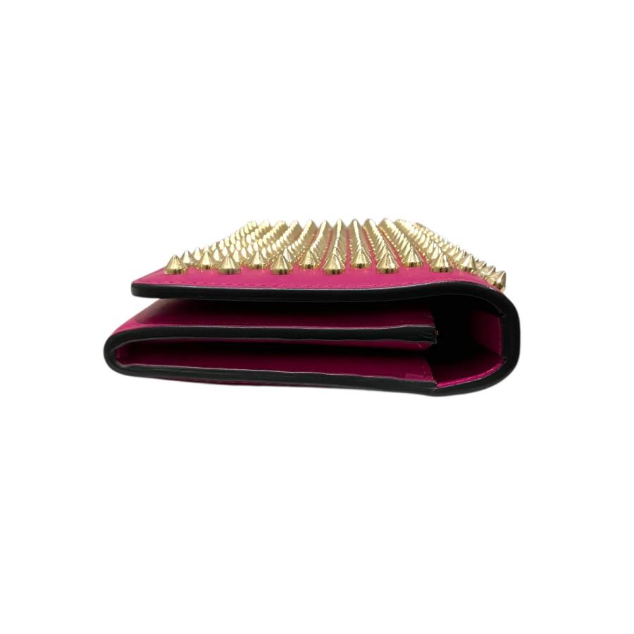 Christian Louboutin ゴールドスタッズ長財布 Christian Louboutin（クリスチャンルブタン） スタッズ長財布 ピンク