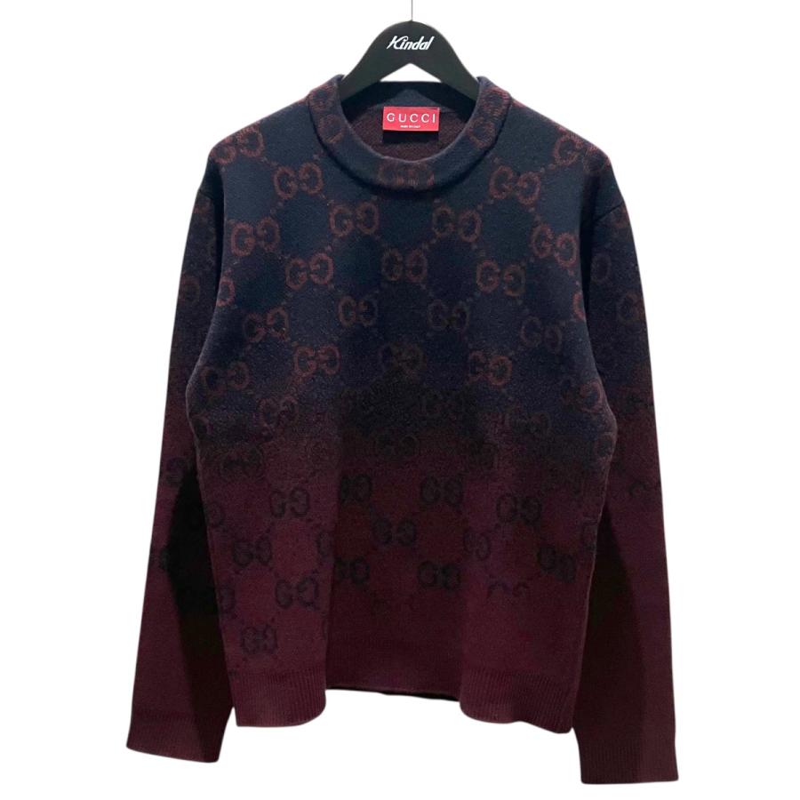 GUCCI（グッチ） クルーネックニット 788533 ブラック×レッド サイズ 