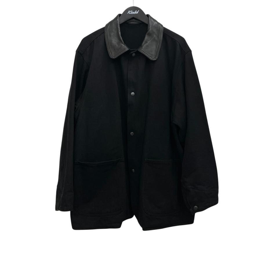 COMOLI（コモリ） デニムレザーワークジャケット A03-01027 ブラック