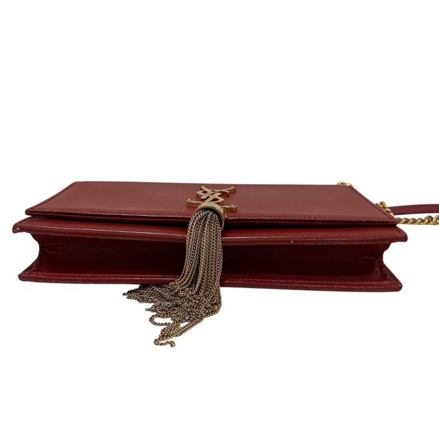サンローランパリ クラシックケイト クロコ チェーンショルダーバッグ レッド サンローランパリ Saint Laurent Paris ケイト チェーンショルダー