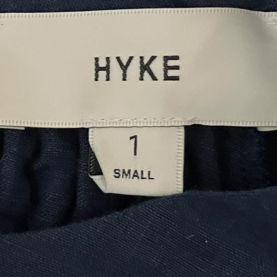 HYKE（ハイク） 半袖リネンバルーンスリーブワンピース ネイビー