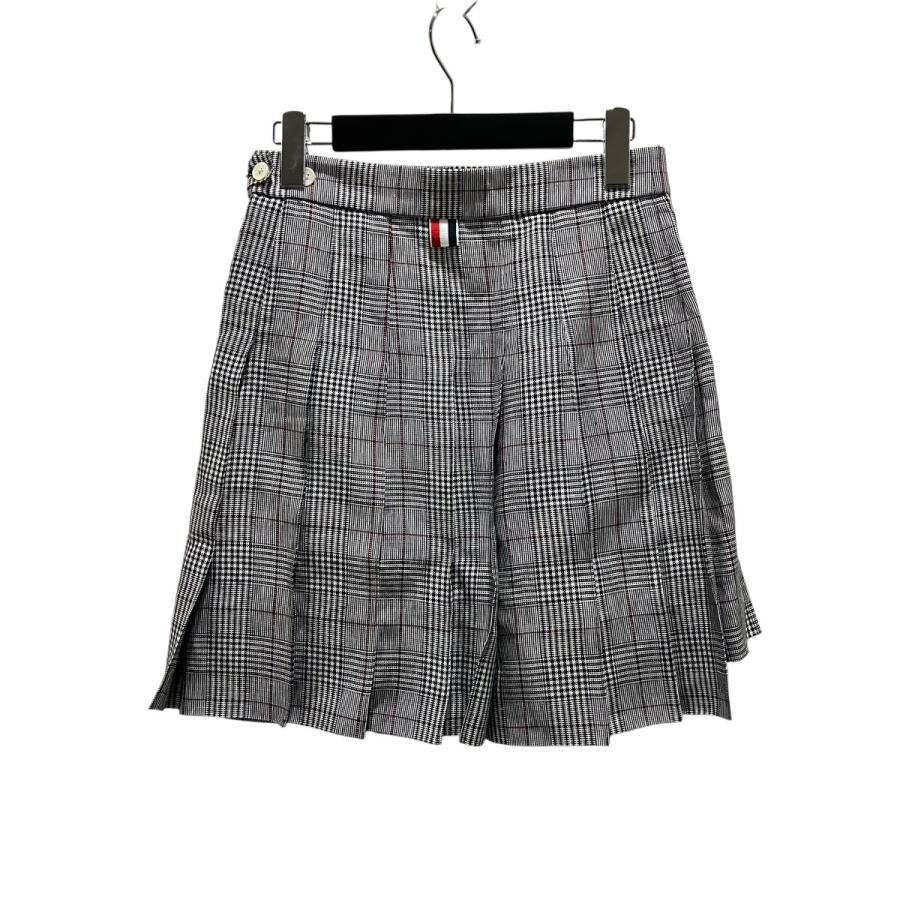 トム・ブラウン Thom Browne ミニチェックスカート FGC402A-06148980 グレー×レッド サイズ：38の画像