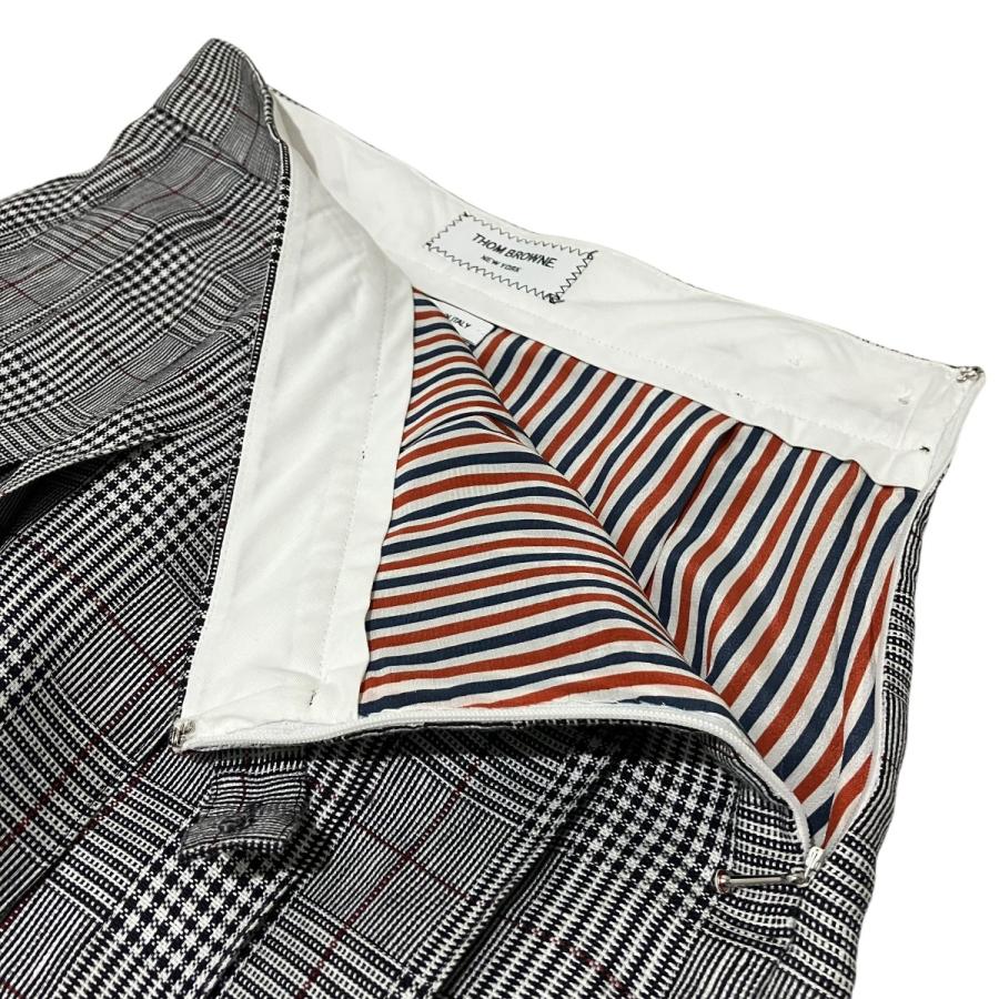 トム・ブラウン Thom Browne ミニチェックスカート FGC402A-06148980 グレー×レッド サイズ：38の画像