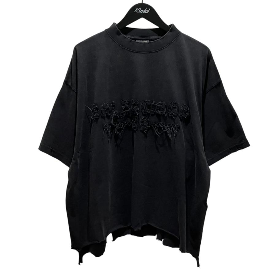 バレンシアガ Tシャツ　黒　Mサイズ BALENCIAGA（バレンシアガ） ロゴパッチTシャツ 783399 ブラック