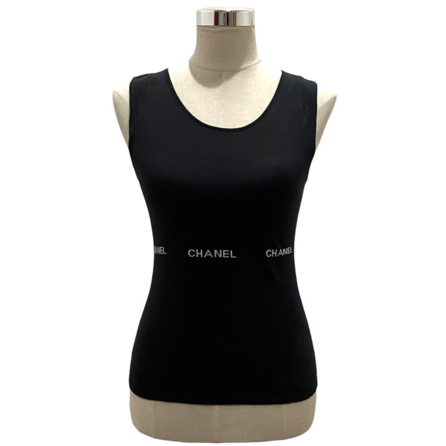 CHANEL（シャネル） ノースリーブロゴニット P23132V01543 ブラック